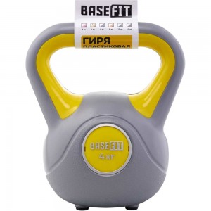 Пластиковая гиря Basefit DB-503 4 кг, серый/желтый УТ-00020485