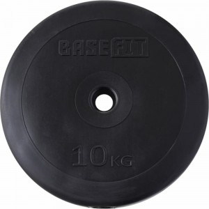 Пластиковый диск Basefit BB-203 10 кг, d=26 мм, черный УТ-00019756