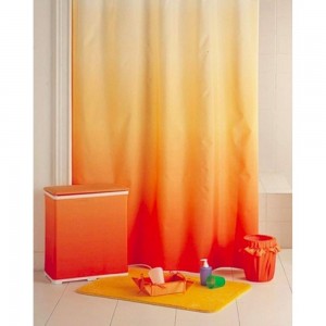 Штора для ванной комнаты Bath Plus 180х180 ROSY DOWN orange red 2151/2