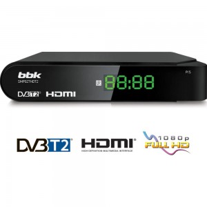 DVB-T2 ресивер bbk SMP027HDT2 черный ЦБ-00001277
