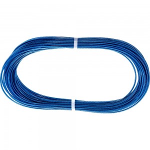 Стальной латунированный трос с покрытием полиамид BEFAST 2, погодоустойчивый, синий, 20м TCO020BS