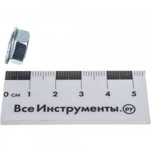 Шестигранная гайка с фланцем BEFAST DIN 6923, покрытие белый цинк М8, 100 шт. 6923F08S