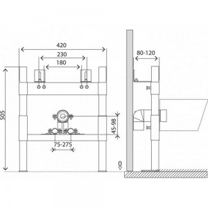 Инсталляция для биде BelBagno BB024-BD 