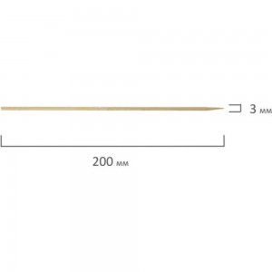 Бамбуковые шпажки-шампуры для шашлыка Белый Аист 200 мм, 100 шт 607570