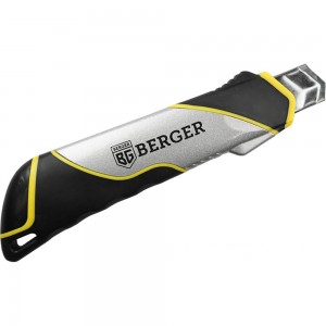 Строительный металлический нож BERGER с сегментированным лезвием, 18мм BG1351