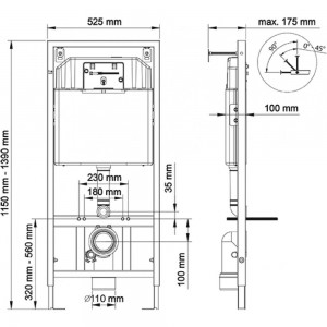 Инсталляция для скрытого монтажа унитаза Berges NOVUM 549549