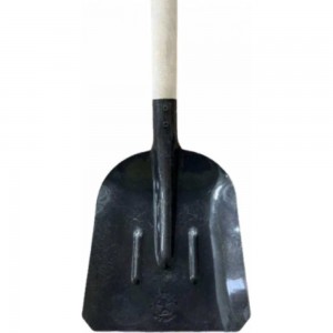 Совковая лопата Berhau рельсовая сталь, 290x235 мм, с ребрами жесткости, деревянный черенок 100953