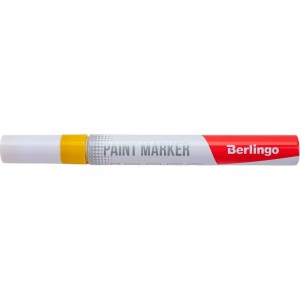 Маркер-краска BERLINGO PA400 желтая, 2-4 мм, нитро-основа BMk_02105