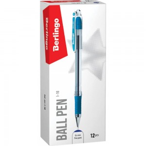 Шариковая ручка BERLINGO I-10 синяя, 0.4 мм, грип CBp_40012