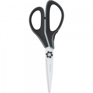 Ножницы Berlingo Easycut 350 15 см, серые, эргономичные ручки, мягкие вставки, европодвес DNn_15035_c