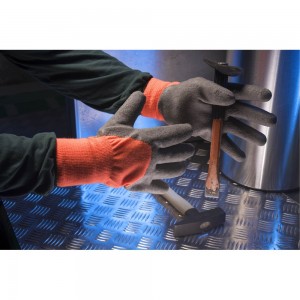 Зимние шерстяные рабочие перчатки с обливом БЕРТА 530