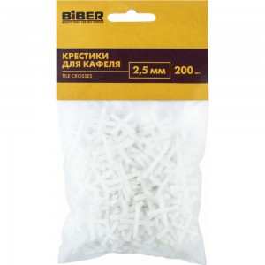 Крестики для кафеля (100 упаковок по 200 шт; 2.5 мм) Biber 55603 тов-080349