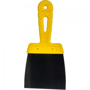 Фасадный шпатель (100 мм, нержавеющая сталь, желтая ручка) Biber МАСТЕР 35174 тов-176001