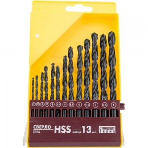 Набор сверл по металлу HSS Стандарт (13 шт; 2-8 мм) Biber 74132 тов-042028