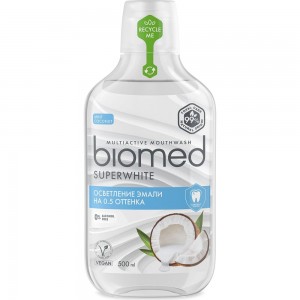 Ополаскиватель Biomed SUPER WHITE/СУПЕРВАЙТ 500 мл 109.03018.0101