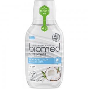 Ополаскиватель Biomed SUPERWHITE/СУПЕРВАЙТ 250 мл 109.51018.0101