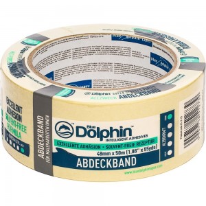 Малярная лента Blue Dolphin Masking Tape сильная адгезия, ровный край, 48мм х 50м 01-7-15 ST627