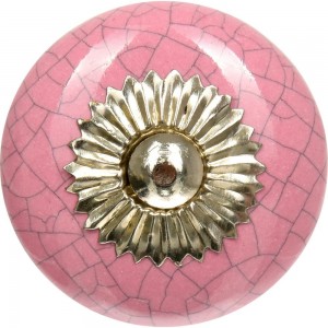 Керамическая ручка для мебели Blumen Haus Драже цвет розовый 66159