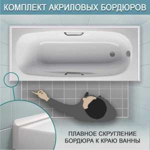 Комплект акриловых бордюров для ванной BNV 
