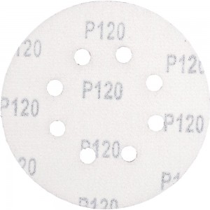 Круг абразивный под липучку (5 шт; 125 мм; Р120; 8 отверстий) BOHRER 52112612