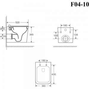 Унитаз подвесной безободковый с сиденьем с микролифтом BOND F04-10