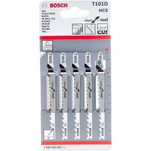 Пилка для лобзика по дереву (74 мм; 5 шт.) HCS T 101 D Bosch 2.608.630.032