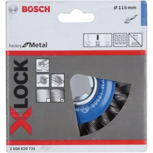 Кольцевая щетка X-LOCK (115 мм; 0.5 мм) Bosch 2608620731