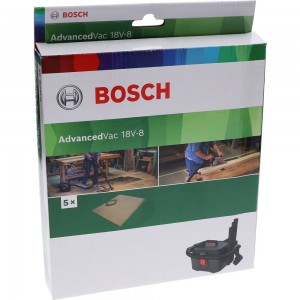 Бумажный мешок 5 шт для VAC 18V-8 Bosch 2609256F68