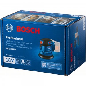 Эксцентрикова шлифмашина gex 185-li Bosch 06013A5020