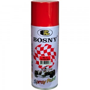 Акриловая краска Bosny аэрозоль, красный RAL 3020 6