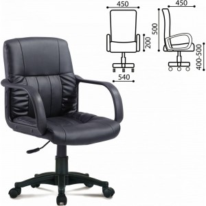 Компьютерное офисное кресло BRABIX Hit MG-300, с подлокотниками, эко кожа 530864