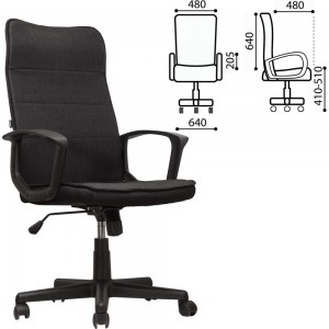 Компьютерное офисное кресло руководителя BRABIX Delta EX-520, с подлокотниками 531578