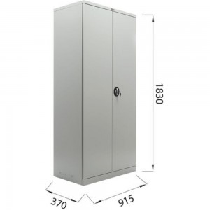 Металлический офисный разборный шкаф BRABIX MK 18/91/37 1830х915х370 мм, 45 кг, 4 полки 291135