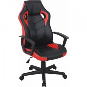Компьютерное кресло BRABIX Fighter GM-008, экокожа, черное/красное 532506