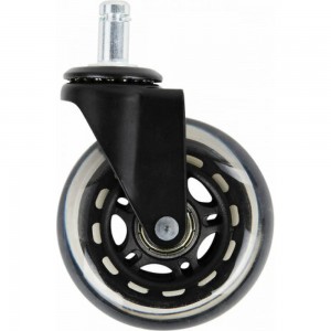Мягкие колеса-ролики для кресла BRABIX резиновые, шток диаметр 11 мм, комплект 5 шт в коробе 532524