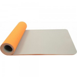 Двухслойный коврик для йоги BRADEX 183x61x0.6 см, TPE, оранжевый SF 0403