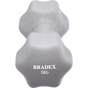 Неопреновая гантель BRADEX 5 кг, серая SF 0545