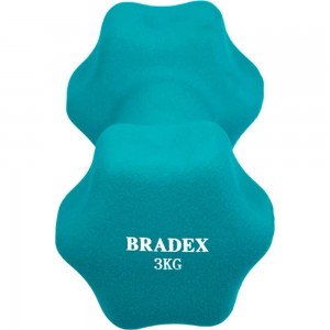 Неопреновая гантель BRADEX 3 кг, голубая SF 0543