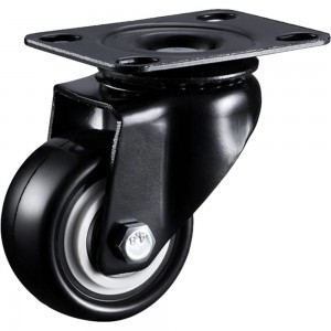 Поворотное колесо Brante 50 мм, на площадке, черный, пвх, с двухрядным шариковым подшипником 104255
