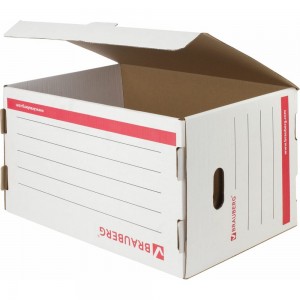 Архивный короб для регистраторов/накопителей, 33,8x52,5x30,6 см, фронтальная загрузка, BRAUBERG 126522