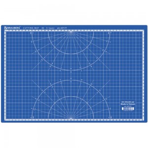 Коврик мат для резки BRAUBERG EXTRA 5-слойный А3, 450х300 мм двусторонний толщина 3 мм, синий 237177