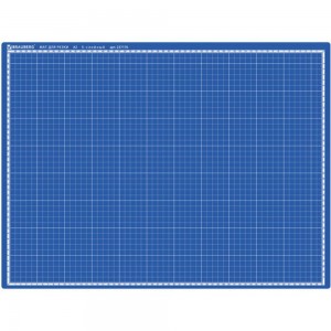 Коврик мат для резки BRAUBERG EXTRA 5-слойный А2, 600х450 мм, двусторонний, толщина 3 мм, синий 237176