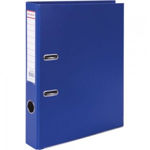 Прочная папка-регистратор BRAUBERG 50 мм, с уголком, синяя 226590
