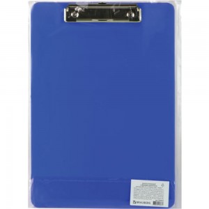 Сверхпрочная доска-планшет BRAUBERG SOLID с прижимом А4 315 х225 мм, 2 мм, синяя, 226823