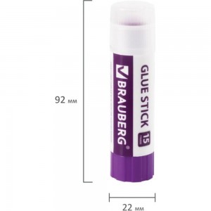 Клей-карандаш 12 шт в упаковке BRAUBERG обесцвечивающийся 15 г 3 штуки на блистере 229473