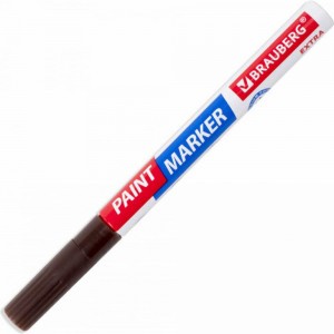 Лаковый маркер-краска BRAUBERG EXTRA paint marker 2 мм, коричневый, улучшенная нитро-основа, 151975