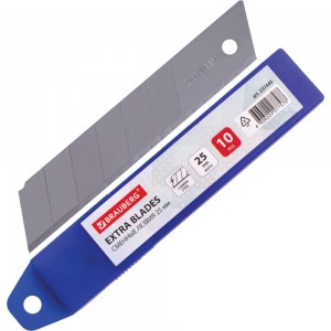 Лезвия в пластиковом пенале (10 шт; 25 мм) для ножей BRAUBERG 237449