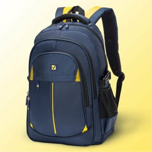 Универсальный рюкзак BRAUBERG TITANIUM, синий с желтыми вставками, 45x28x18см, 270768