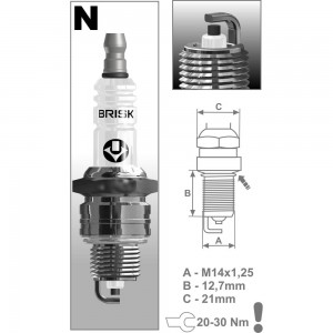 Свеча зажигания SUPER R 1339 (4 шт.; зазор 0.7 мм) для ГАЗ/ УАЗ двиг. УМЗ-4213.10 BRISK NR15YC-J
