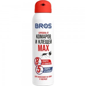 Аэрозоль от комаров и клещей BROS MAX 90 мл 706894